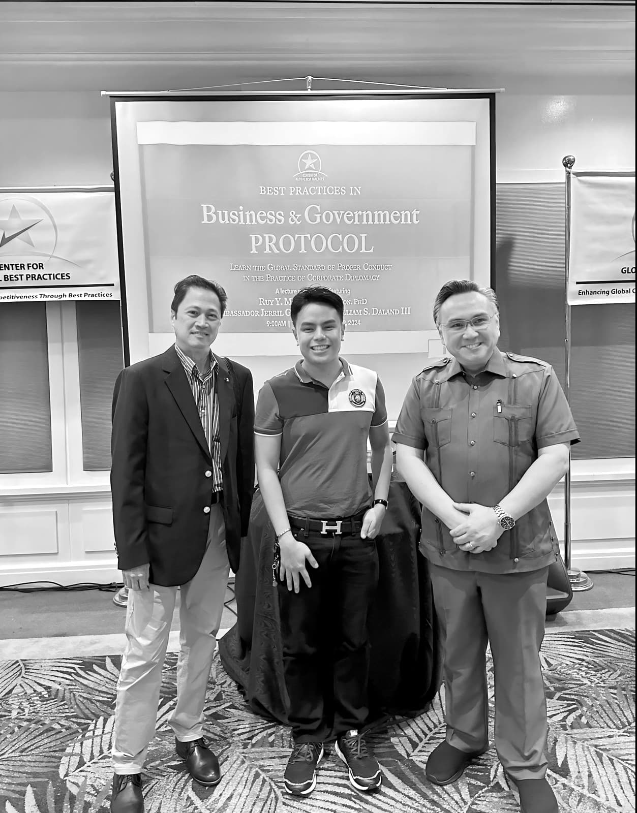 With the lecturers — Best Practices in Business & Government Protocol, Center for Global Best Practices